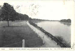 View of River Front and Common Wilkes-Barre, PA Postcard Postcard