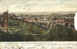 View from Tower of Franklin & Marshall College Postcard