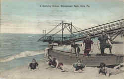 A Bathing Group, Waldameer Park Beach Erie, PA Postcard Postcard