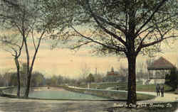 Scene in City Park Postcard