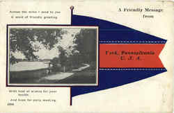 York Banner Card Pennsylvania Postcard Postcard