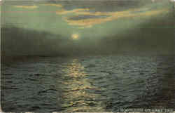 Moonlight on Lake Erie Postcard