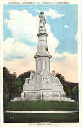 Soldiers Monument in National Cemetery Postcard