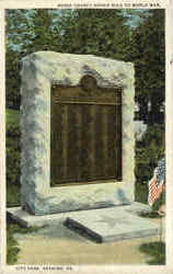 Berks County Honor Role to World War, City Park Postcard