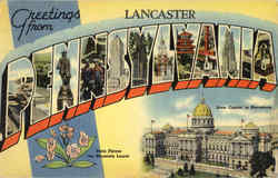 Greetings from Lancaster Large Letter Postcard