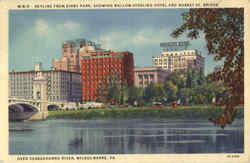 Skyline from Kirby Park, Pover Susquehanna River Postcard