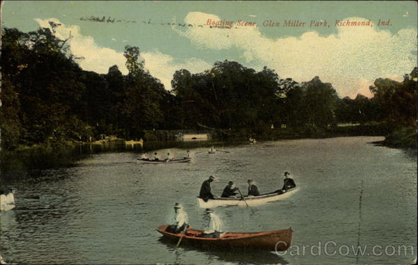 Boating Scene, Glen Miller Park Richmond Indiana