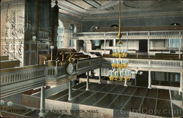 Interior, Old South Church Boston Massachusetts