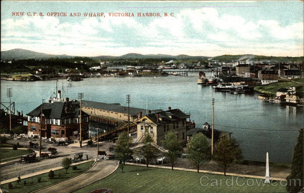 New C.P.R. Office and Wharf Victoria Harbor BC Canada