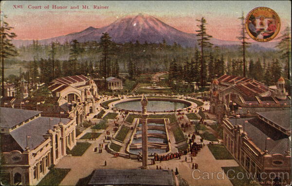 Court of Honor and Mt. Rainier Seattle Washington