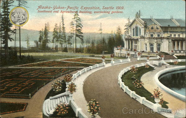 Southwest End Agricultural Building, Overlooking Gardens Seattle Washington