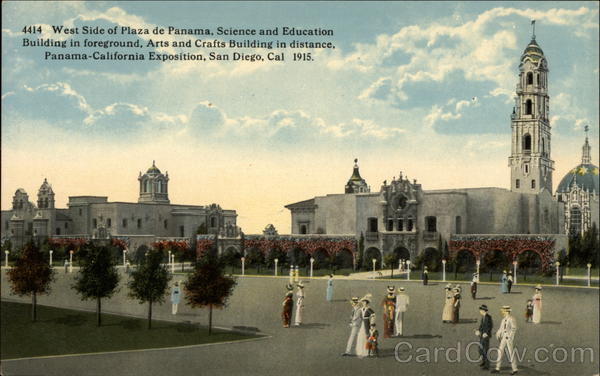West Side of Plaza de Panama, Science and Education Building San Diego California
