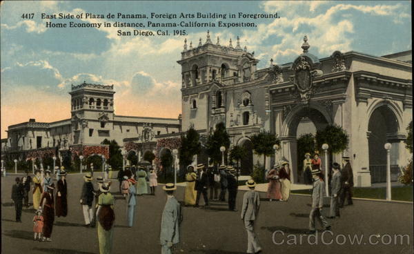 East Side of Plaza de Panama, Foreign Arts Building San Diego California