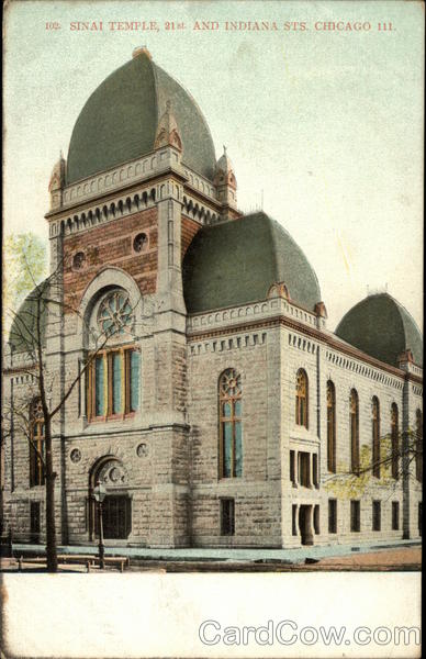 Sinai Temple, 21st and Indiana Sts Chicago Illinois