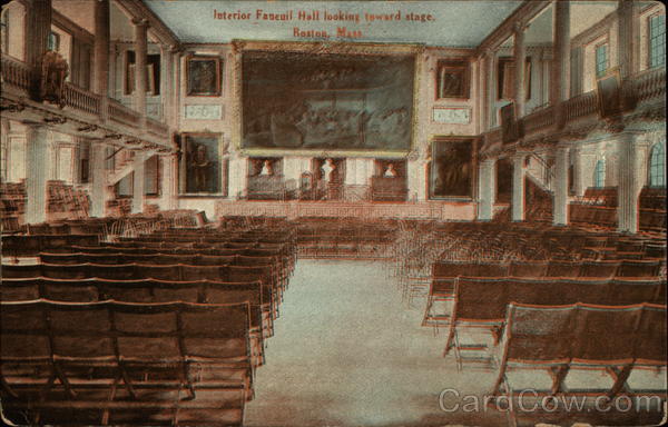 Interior Faneuil Hall Looking Toward Stage Boston Massachusetts
