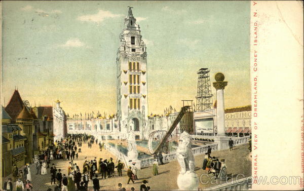 General View of Dreamland Coney Island New York