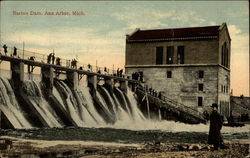Barton Dam, Ann Arbor, Mich Postcard