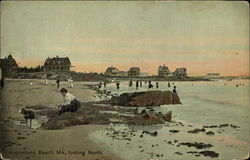 Looking North Kennebunk Beach, ME Postcard Postcard