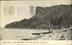 Maiden Rock, on the Mississippi River Postcard