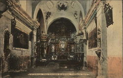 Interior, San Xavier Mission Postcard