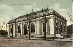 New Post Office Muncie, IN Postcard Postcard