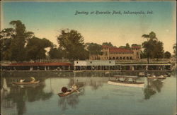 Boating at Riverside Park Postcard