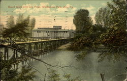 Board Walks over Lily Pond, Waldameer Park Erie, PA Postcard Postcard