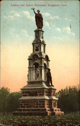 Soldiers and Sailors Monument Bridgeport, CT Postcard Postcard