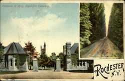 Entrance to Holy Sepulcre Cemetery Postcard