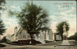 Lincoln Sq Camden, ME Postcard Postcard