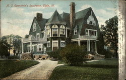 M. C. Epenstein's Residence Elgin, IL Postcard Postcard