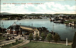 New C.P.R. Office and Wharf Postcard