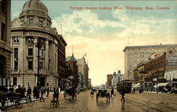 Portage Avenue Looking West Postcard