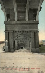 Roadway through Arches, Mulberry Street Bridge Postcard