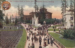 Looking North on Pacific Avenue, Showing Forestry Building Postcard