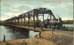 Overland Limited Going East Railroad (Scenic) Postcard Postcard
