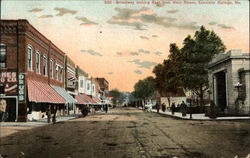 Broadway Looking East from Main Street Excelsior Springs, MO Postcard Postcard