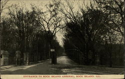 Entrance to Rock Island Arsenal Illinois Postcard Postcard