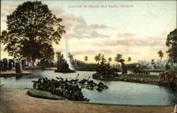 Lagoon in Belle Isle Park Postcard