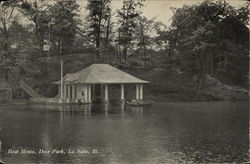 Boat House, Deer Park La Salle, IL Postcard Postcard