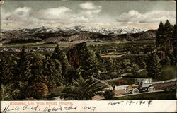 View of Town from Smiley Heights Redlands, CA Postcard Postcard