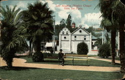 Los Angeles Mission Chapel from the Plaza California Postcard Postcard