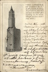 The Cathedral of Commerce, the Woolworth Building Postcard