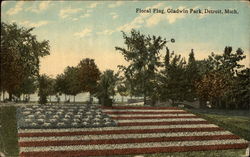 Floral Flag, Gladwin Park Postcard