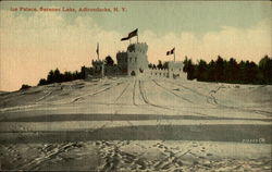 Ice Palacem, Adirondacks Saranac Lake, NY Postcard Postcard