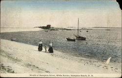 Mouth of Hampton River, White Rocks Hampton Beach, NH Postcard Postcard