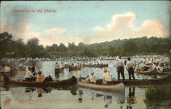 Canoeing on the Charles Canoes & Rowboats Postcard Postcard