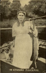 An Edinboro Fisherman Pennsylvania Postcard Postcard