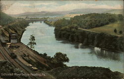 Schuylkill River below Reading Pennsylvania Postcard Postcard