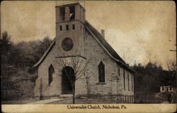 Universalist Church Nicholson, PA Postcard Postcard